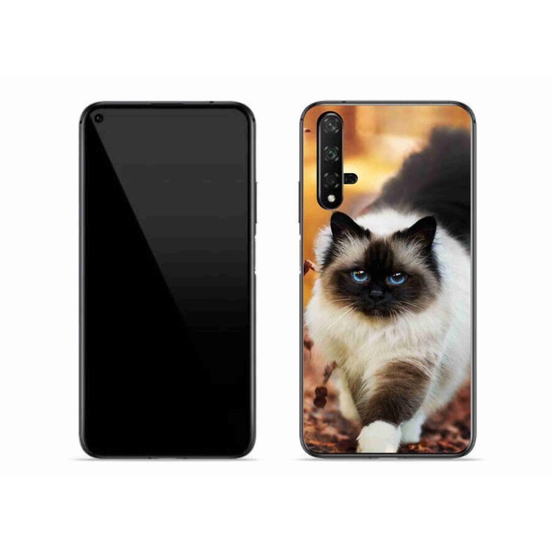 Gelový obal mmCase na mobil Huawei Nova 5T - kočka 1