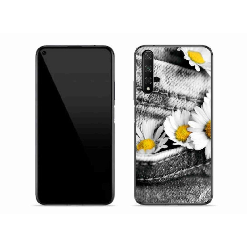 Gelový obal mmCase na mobil Huawei Nova 5T - kopretiny