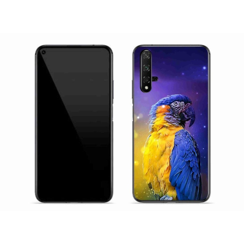 Gelový obal mmCase na mobil Huawei Nova 5T - papoušek ara 1
