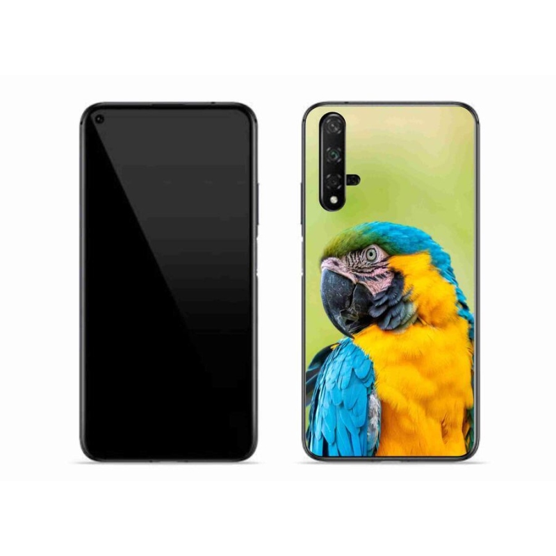 Gelový obal mmCase na mobil Huawei Nova 5T - papoušek ara 2