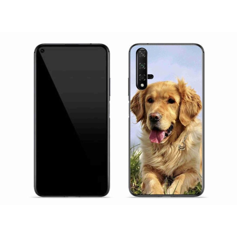 Gelový obal mmCase na mobil Huawei Nova 5T - zlatý retrívr