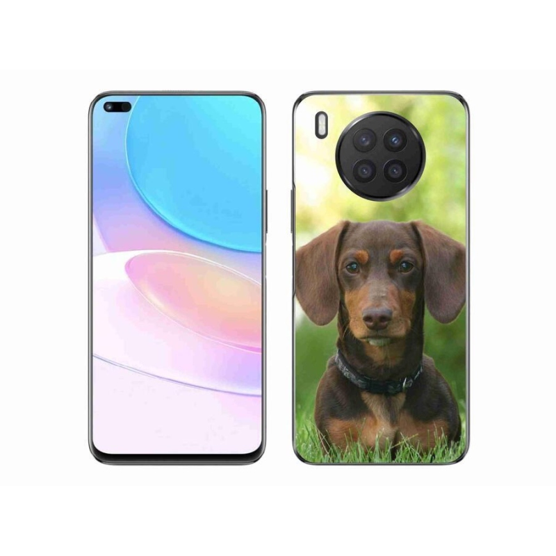 Gelový obal mmCase na mobil Huawei Nova 8i - hnědý jezevčík