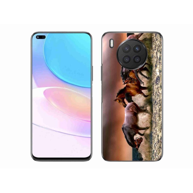 Gelový obal mmCase na mobil Huawei Nova 8i - koně 1