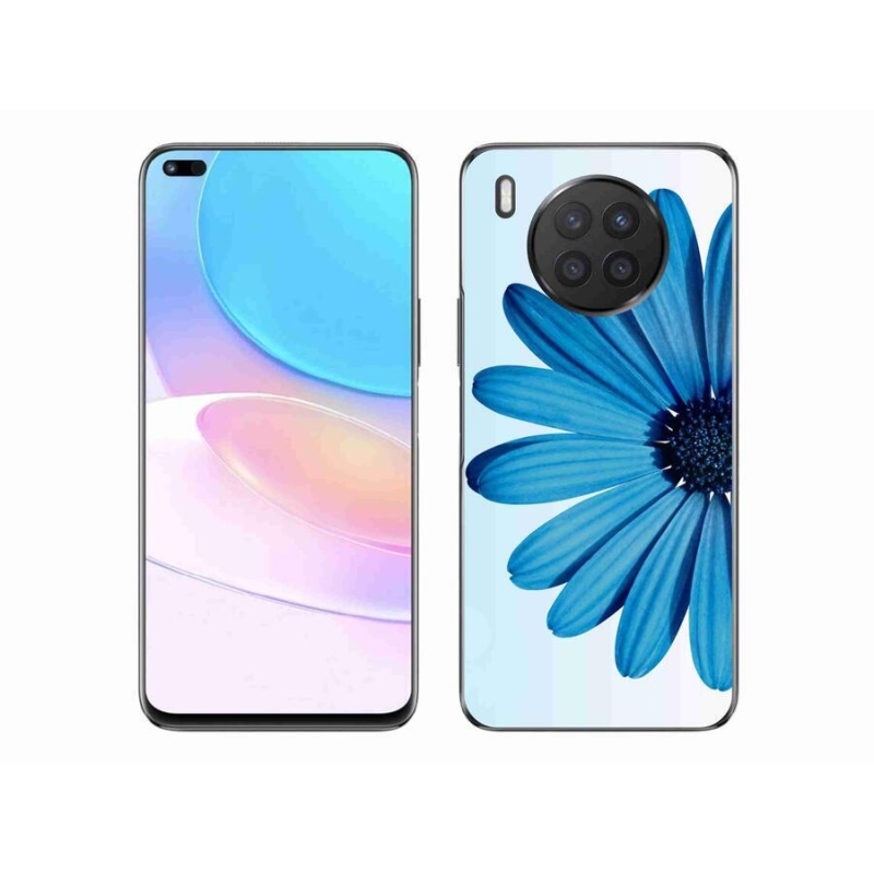 Gelový obal mmCase na mobil Huawei Nova 8i - modrá kopretina