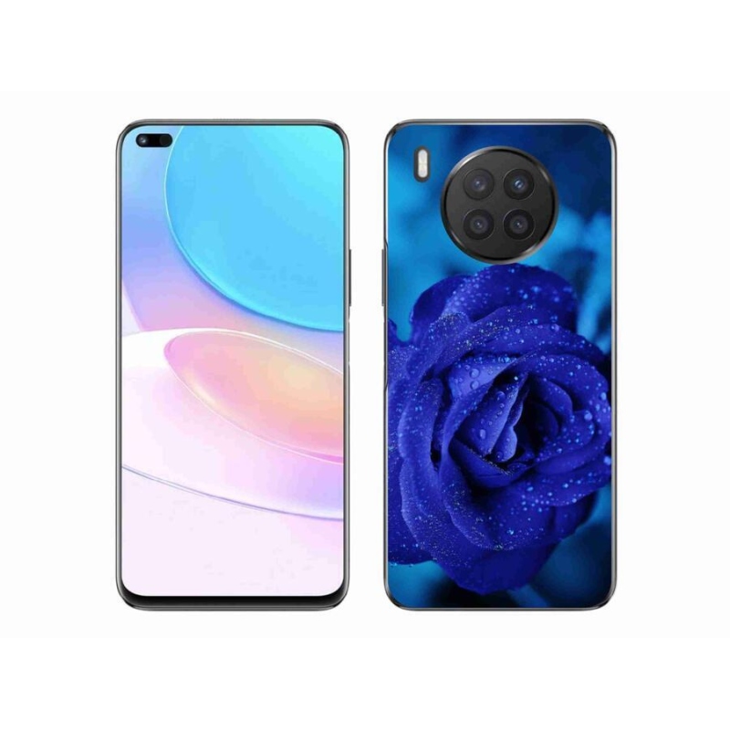 Gelový obal mmCase na mobil Huawei Nova 8i - modrá růže