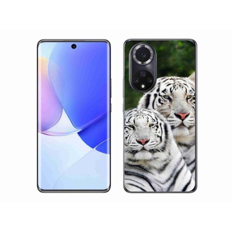 Gelový obal mmCase na mobil Huawei Nova 9 - bílí tygři