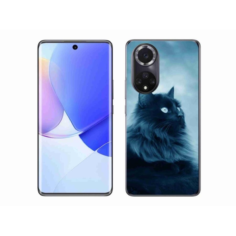 Gelový obal mmCase na mobil Huawei Nova 9 - černá kočka 1