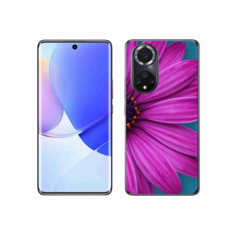Gelový obal mmCase na mobil Huawei Nova 9 - fialová kopretina