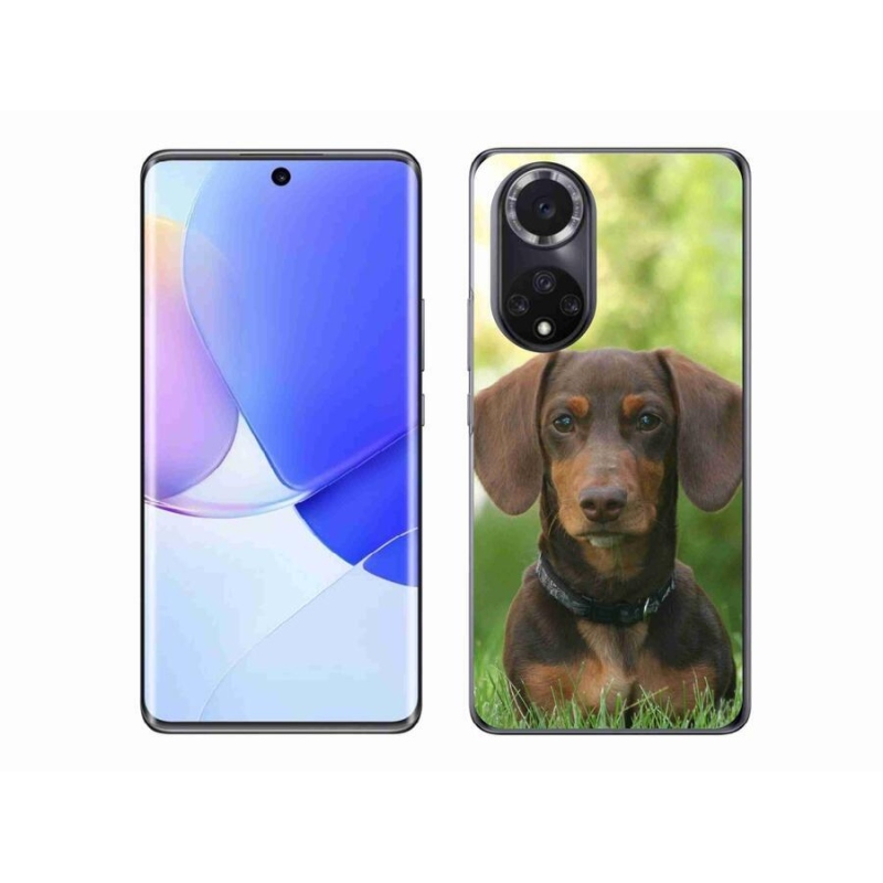 Gelový obal mmCase na mobil Huawei Nova 9 - hnědý jezevčík