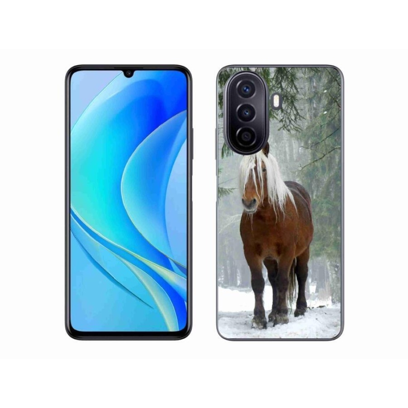 Gelový obal mmCase na mobil Huawei Nova Y70 - kůň v lese