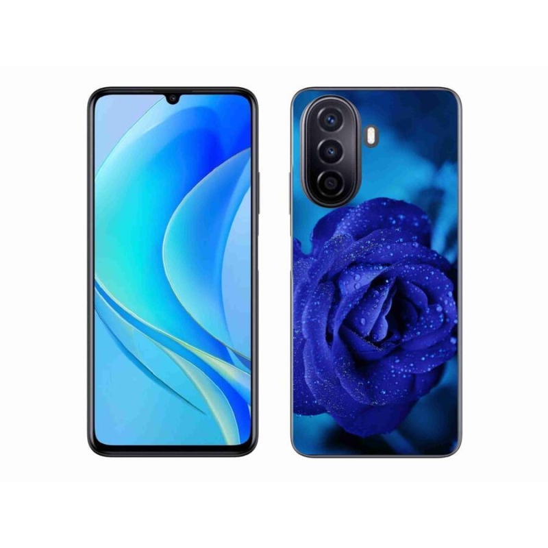 Gelový obal mmCase na mobil Huawei Nova Y70 - modrá růže