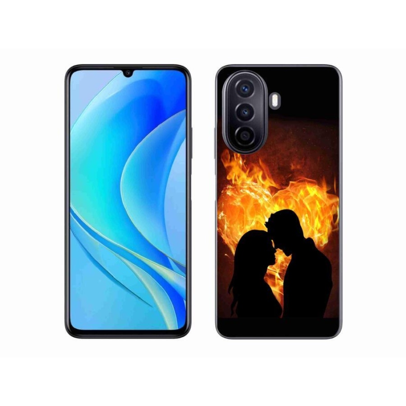 Gelový obal mmCase na mobil Huawei Nova Y70 - ohnivá láska