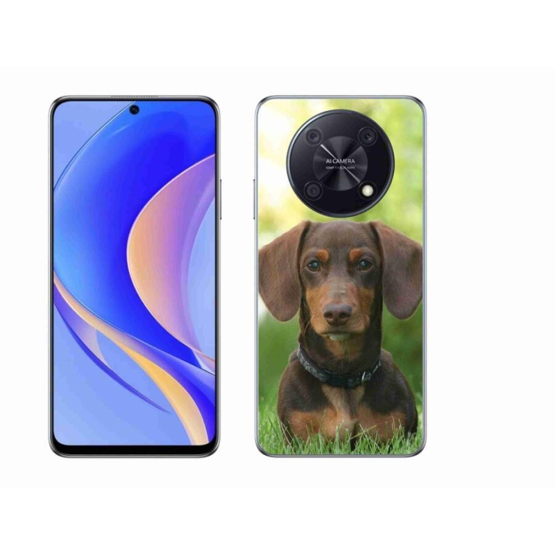 Gelový obal mmCase na mobil Huawei Nova Y90 - hnědý jezevčík