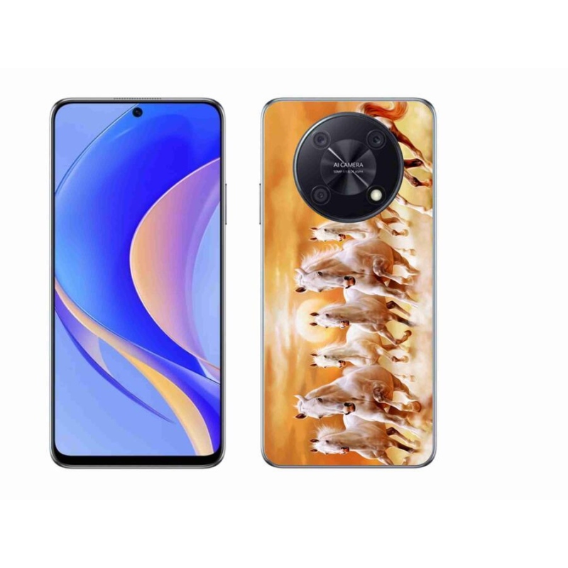 Gelový obal mmCase na mobil Huawei Nova Y90 - koně 2