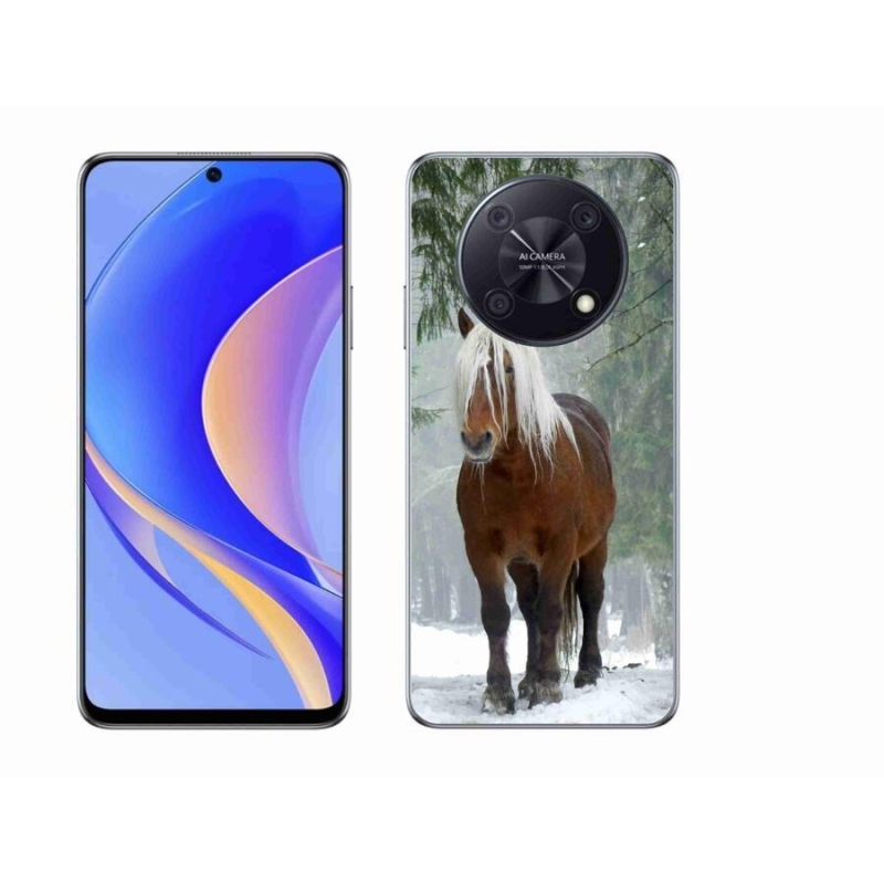 Gelový obal mmCase na mobil Huawei Nova Y90 - kůň v lese