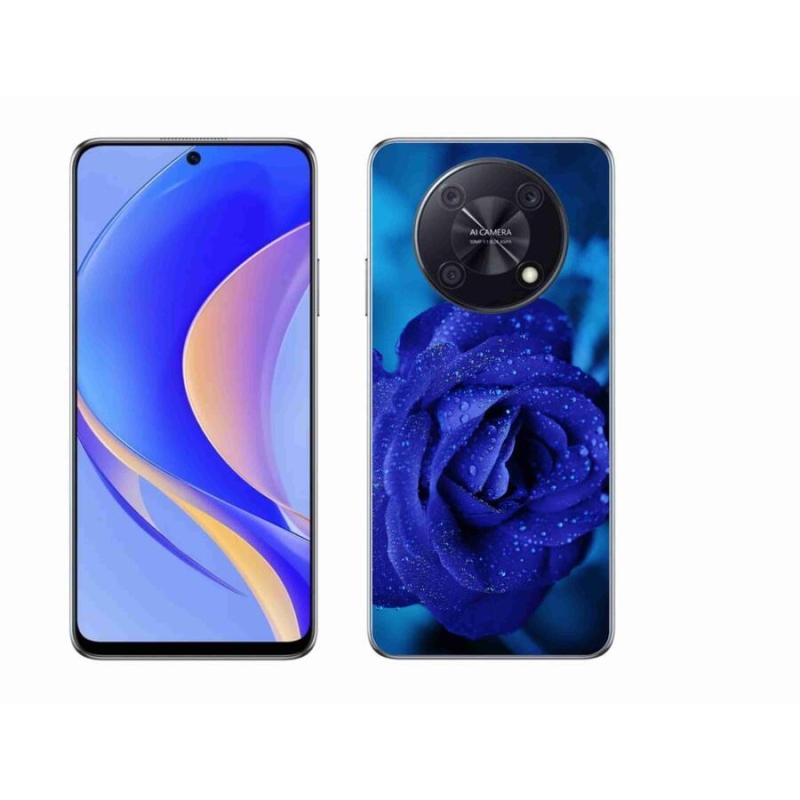 Gelový obal mmCase na mobil Huawei Nova Y90 - modrá růže