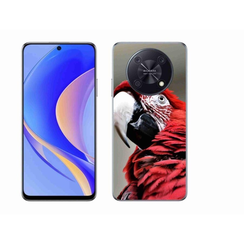 Gelový obal mmCase na mobil Huawei Nova Y90 - papoušek ara červený