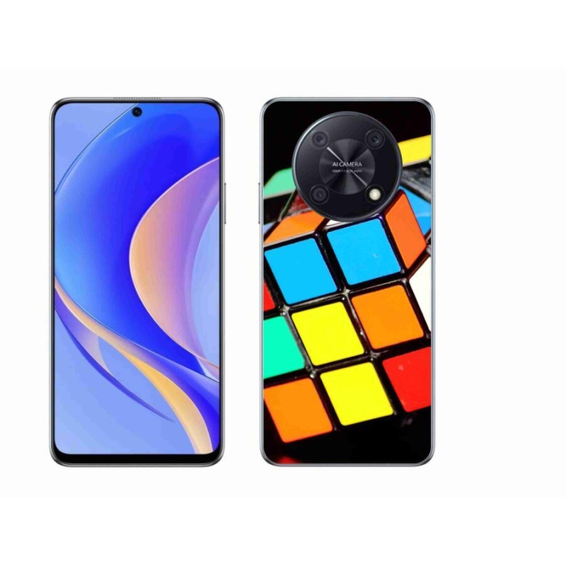 Gelový obal mmCase na mobil Huawei Nova Y90 - rubikova kostka