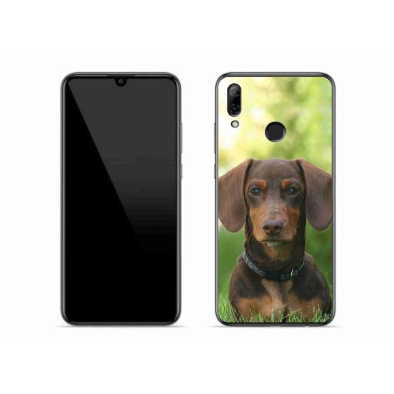 Gelový obal mmCase na mobil Huawei P Smart (2019) - hnědý jezevčík