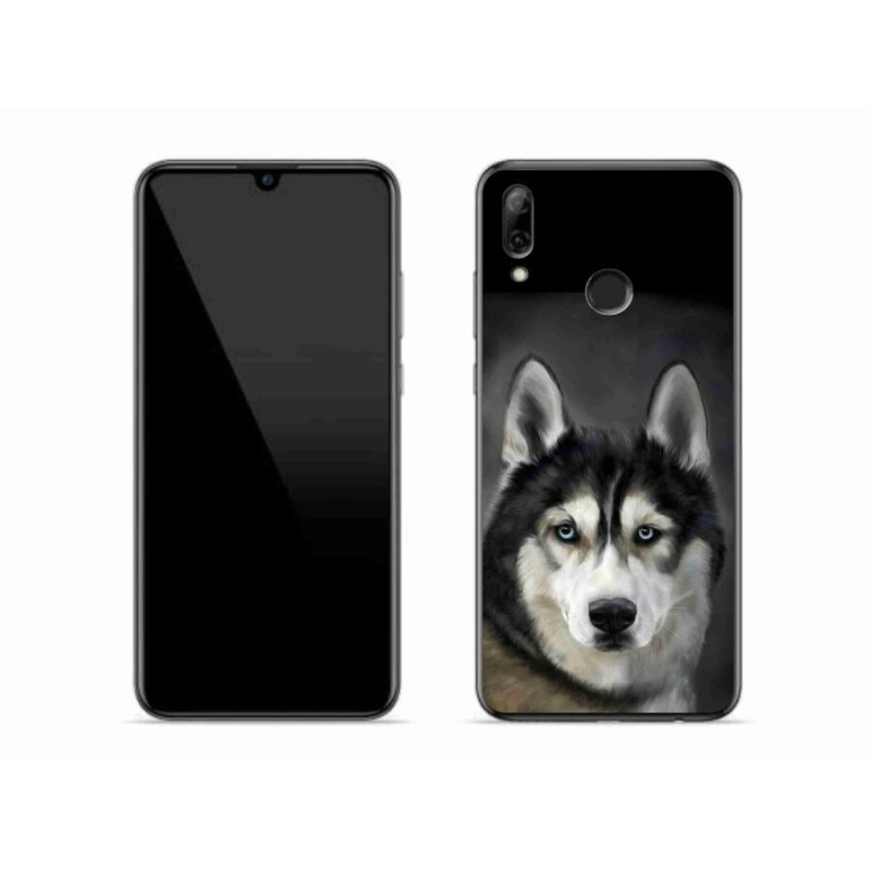 Gelový obal mmCase na mobil Huawei P Smart (2019) - husky