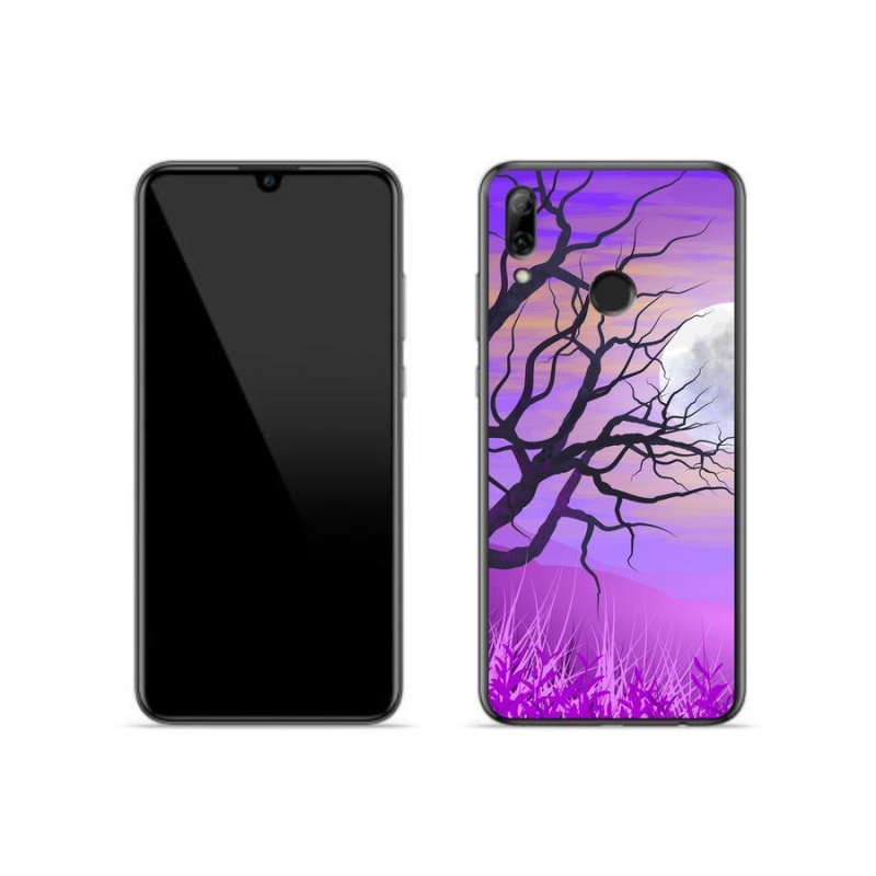Gelový obal mmCase na mobil Huawei P Smart (2019) - kreslený opadaný strom