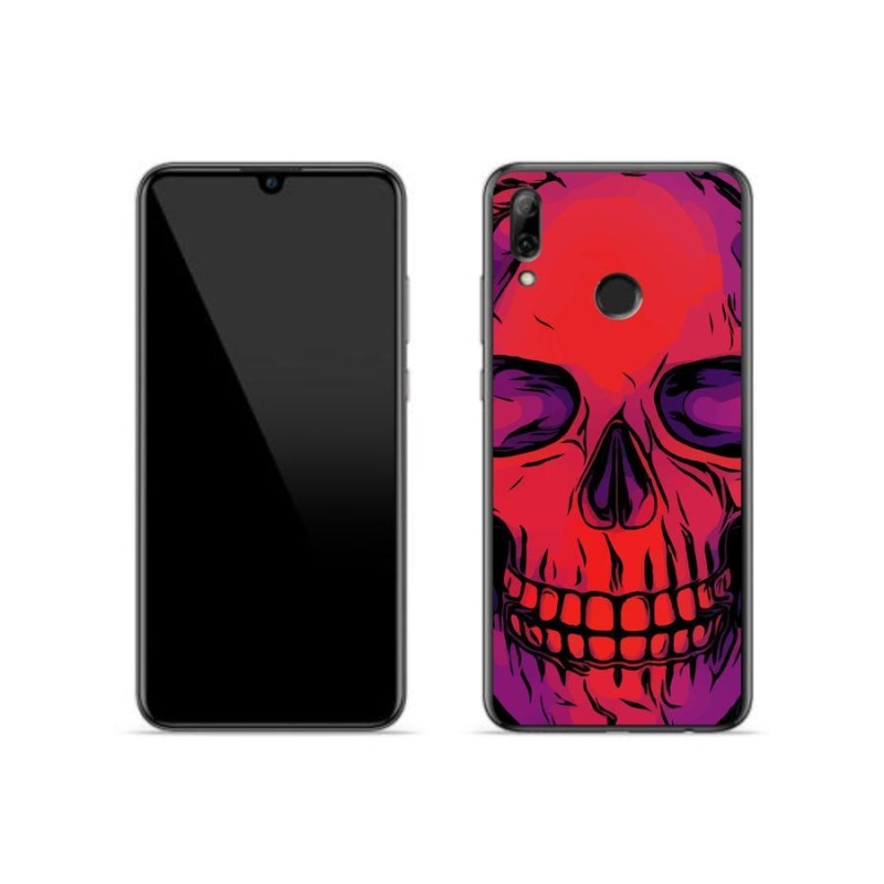 Gelový obal mmCase na mobil Huawei P Smart (2019) - lebka