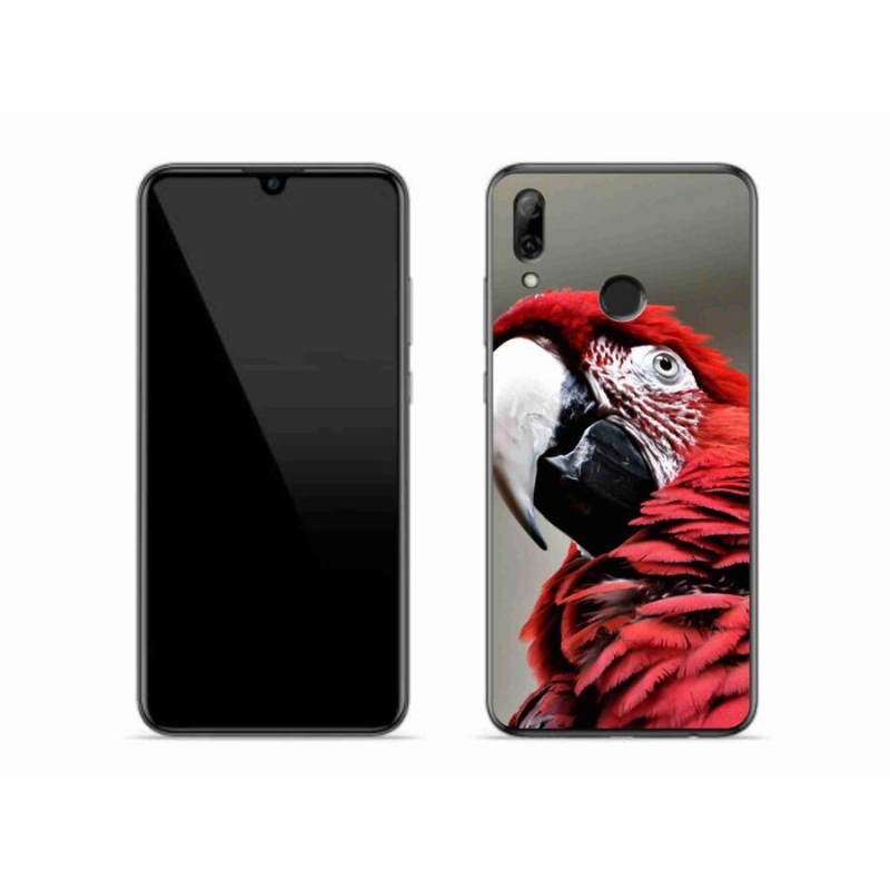 Gelový obal mmCase na mobil Huawei P Smart (2019) - papoušek ara červený