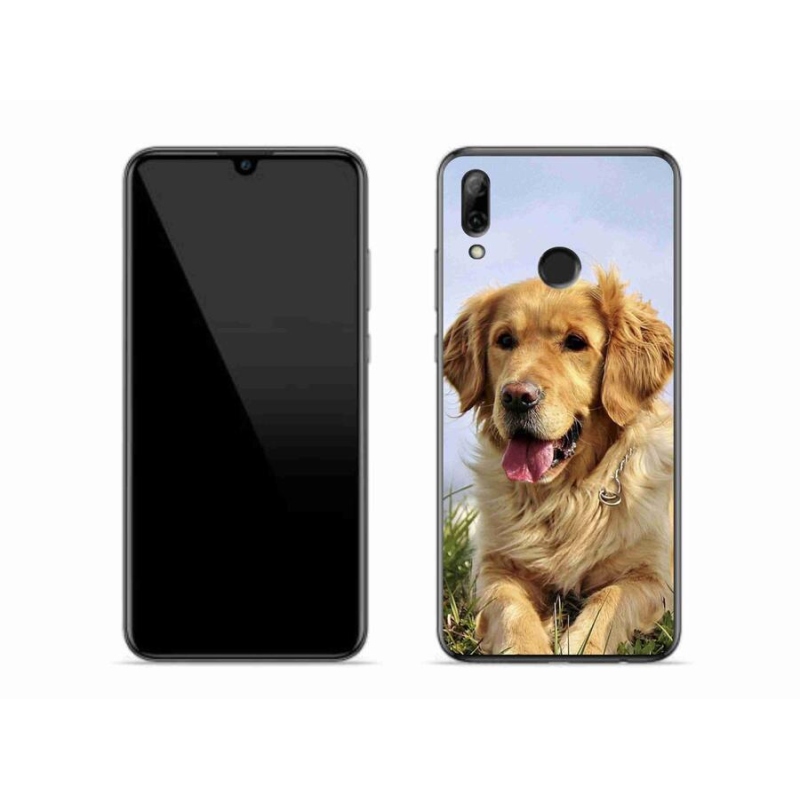Gelový obal mmCase na mobil Huawei P Smart (2019) - zlatý retrívr