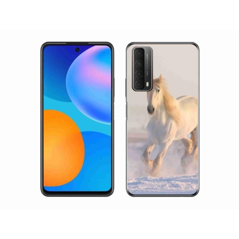 Gelový obal mmCase na mobil Huawei P Smart (2021) - kůň ve sněhu