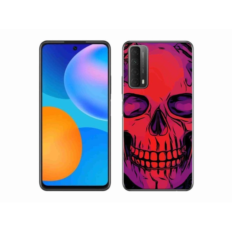 Gelový obal mmCase na mobil Huawei P Smart (2021) - lebka