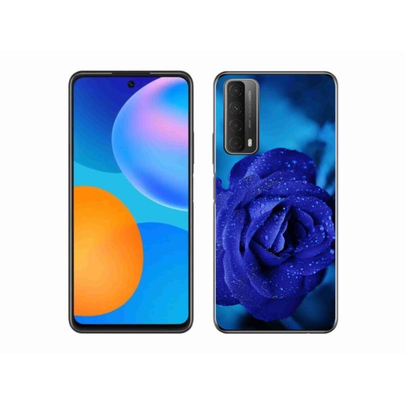Gelový obal mmCase na mobil Huawei P Smart (2021) - modrá růže
