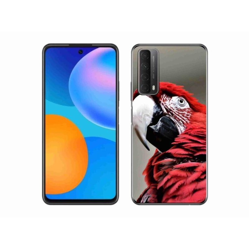 Gelový obal mmCase na mobil Huawei P Smart (2021) - papoušek ara červený