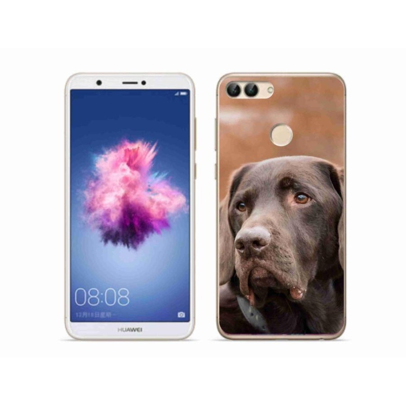 Gelový obal mmCase na mobil Huawei P Smart - hnědý labrador