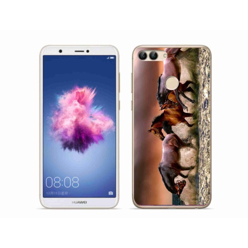 Gelový obal mmCase na mobil Huawei P Smart - koně 1