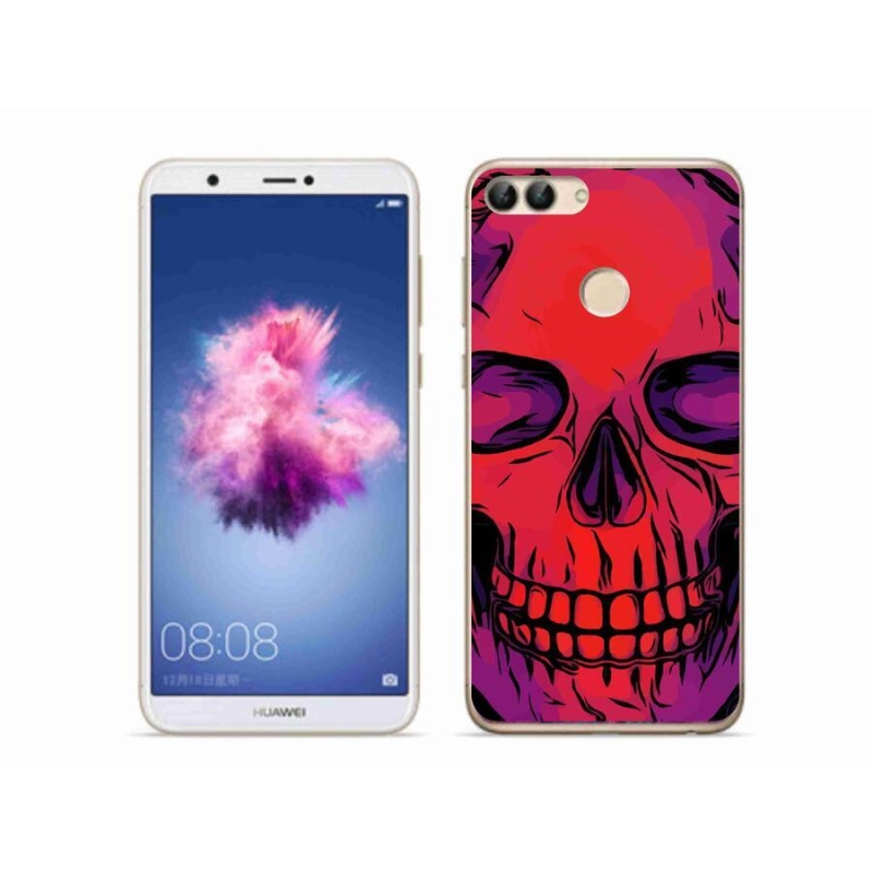 Gelový obal mmCase na mobil Huawei P Smart - lebka