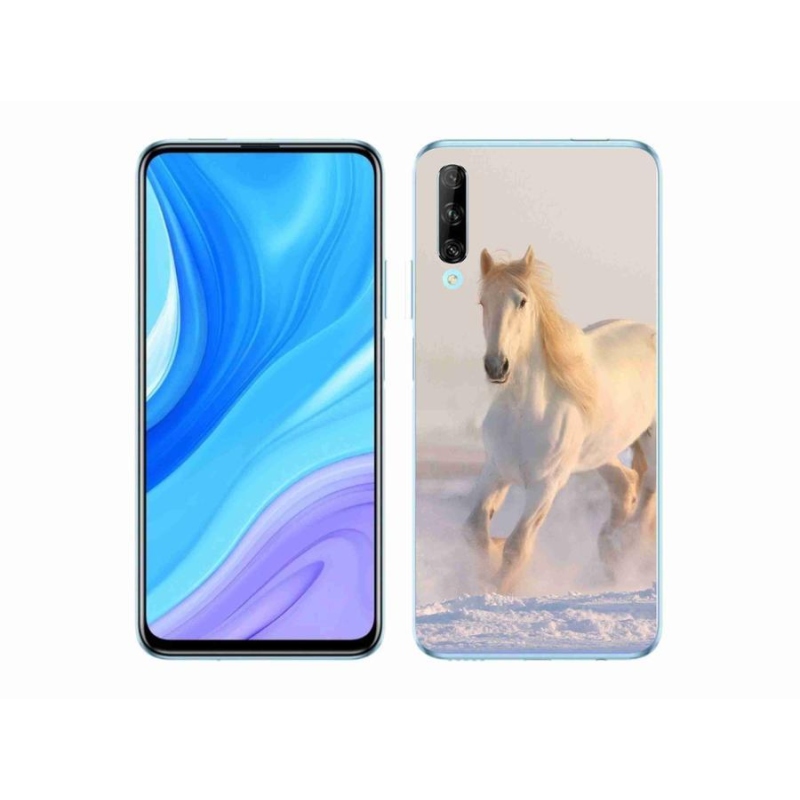 Gelový obal mmCase na mobil Huawei P Smart Pro (2019) - kůň ve sněhu