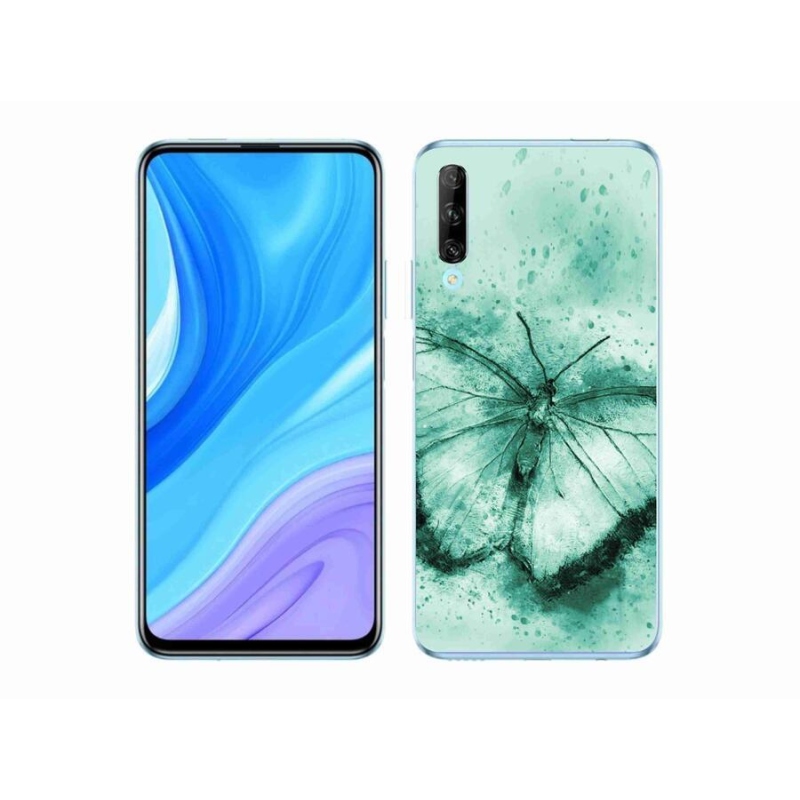 Gelový obal mmCase na mobil Huawei P Smart Pro (2019) - zelený motýl