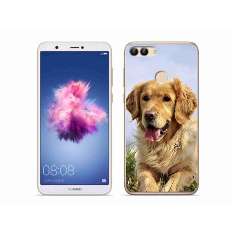 Gelový obal mmCase na mobil Huawei P Smart - zlatý retrívr