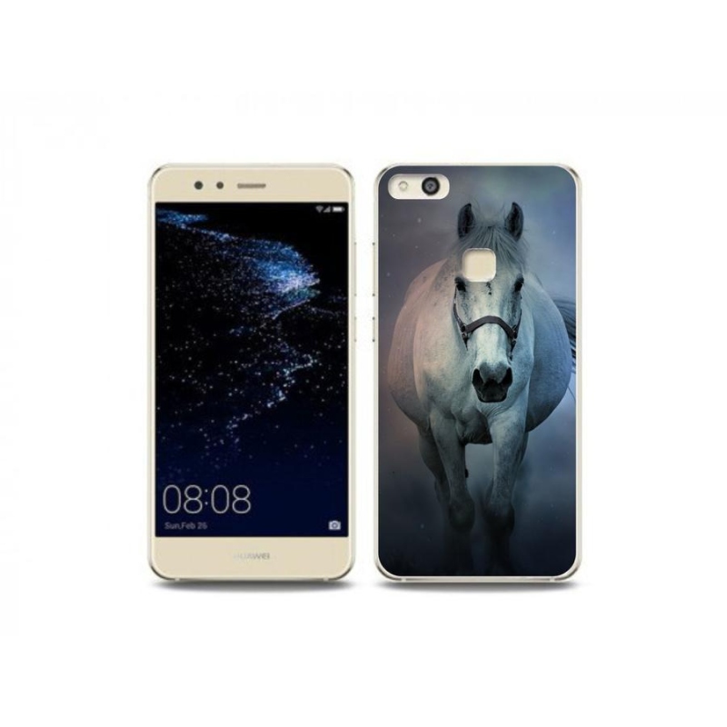 Gelový obal mmCase na mobil Huawei P10 Lite - běžící bílý kůň
