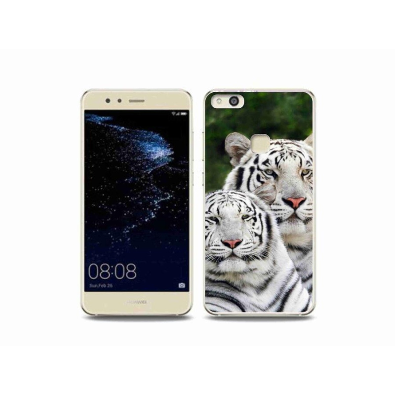 Gelový obal mmCase na mobil Huawei P10 Lite - bílí tygři