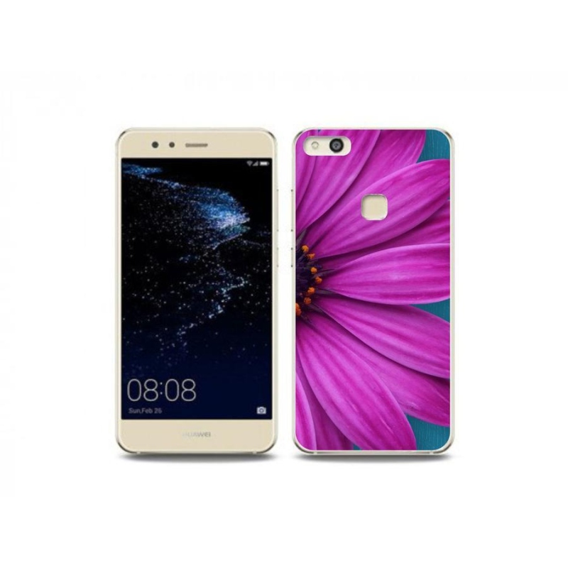 Gelový obal mmCase na mobil Huawei P10 Lite - fialová kopretina