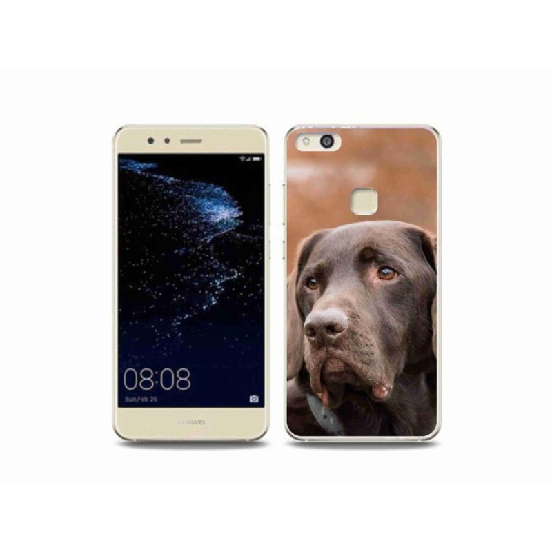 Gelový obal mmCase na mobil Huawei P10 Lite - hnědý labrador