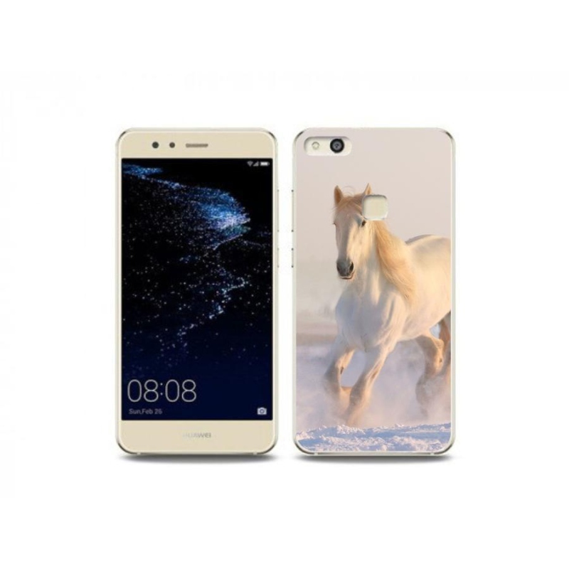 Gelový obal mmCase na mobil Huawei P10 Lite - kůň ve sněhu
