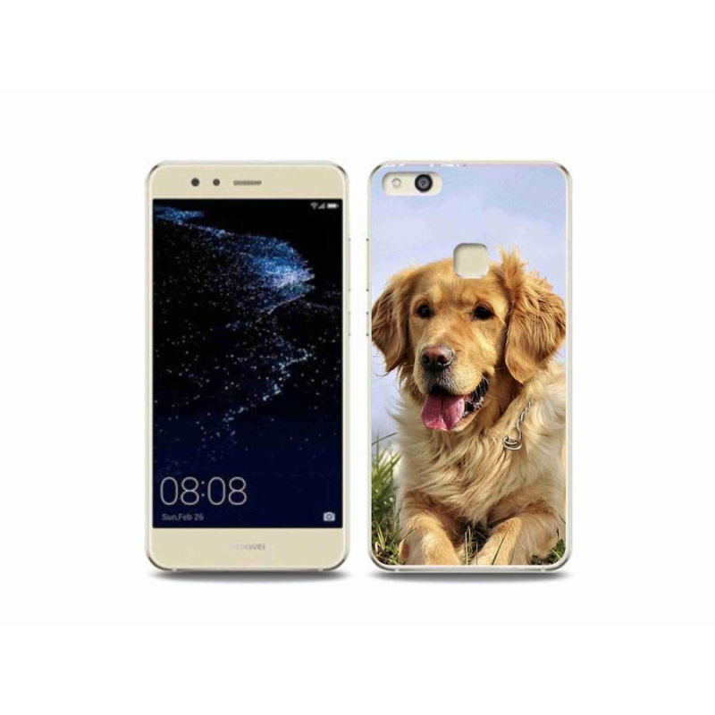 Gelový obal mmCase na mobil Huawei P10 Lite - zlatý retrívr