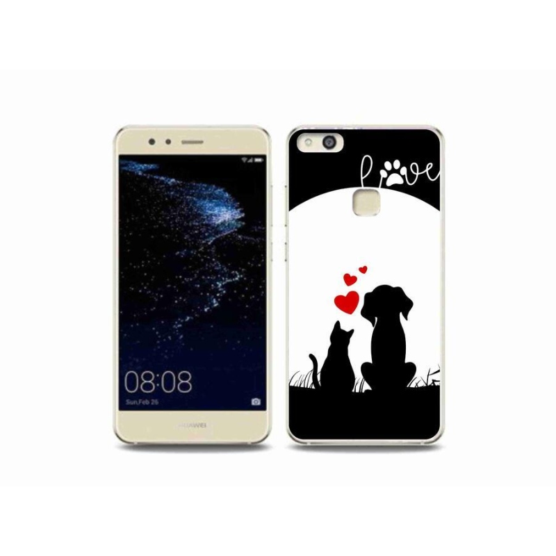 Gelový obal mmCase na mobil Huawei P10 Lite - zvířecí láska