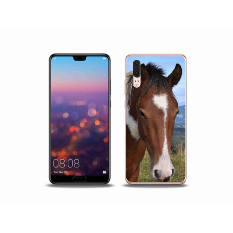 Gelový obal mmCase na mobil Huawei P20 - hnědý kůň