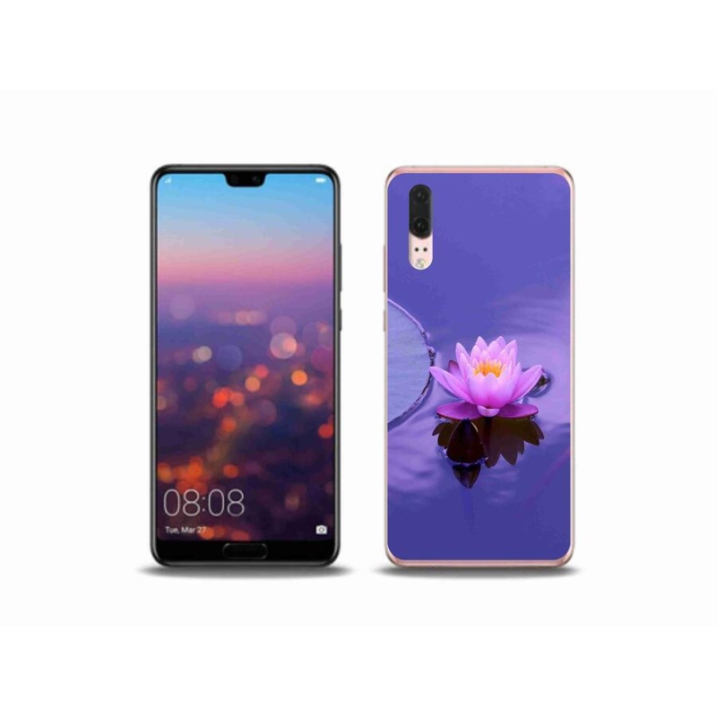 Gelový obal mmCase na mobil Huawei P20 - květ na hladině