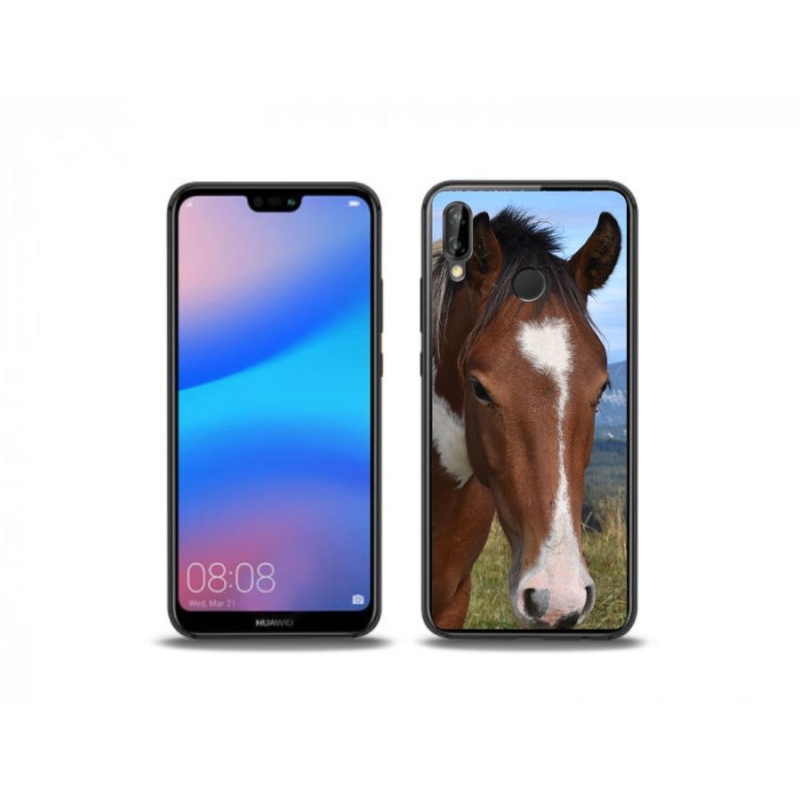 Gelový obal mmCase na mobil Huawei P20 Lite - hnědý kůň