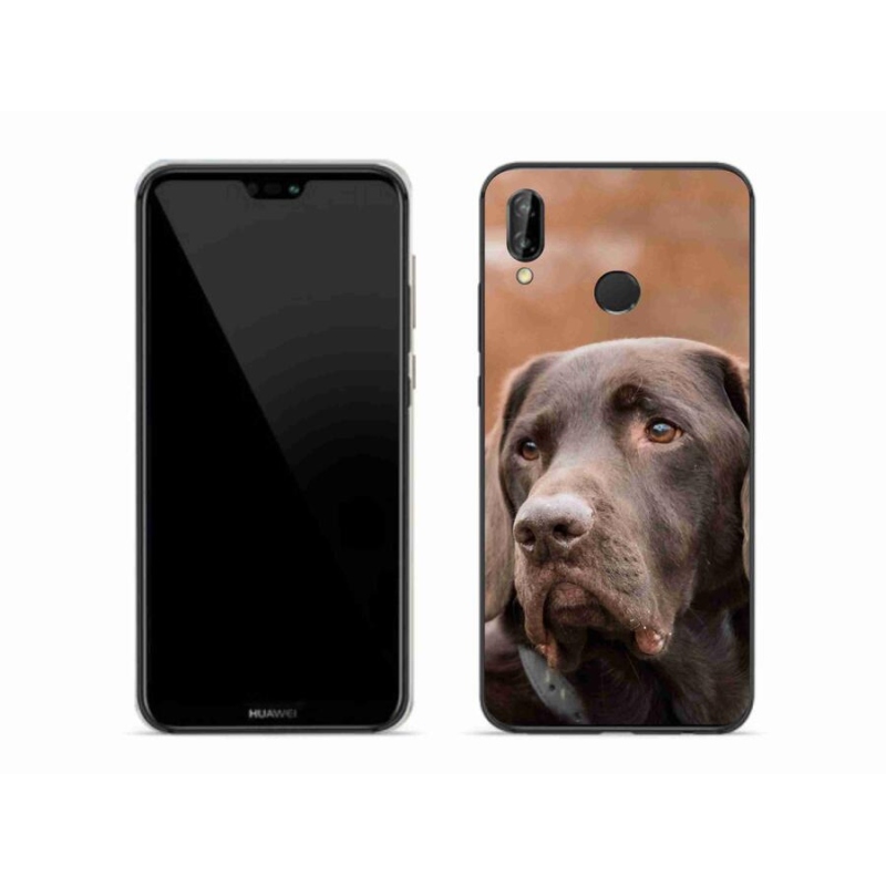 Gelový obal mmCase na mobil Huawei P20 Lite - hnědý labrador