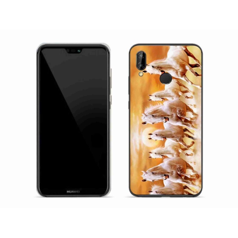 Gelový obal mmCase na mobil Huawei P20 Lite - koně 2